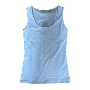 Boden White Tank Top Womens Size 2 New With Tag 91% cotton Sleeveless Cami Shirt